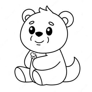 Page à colorier Teddiursa mignon | Page de coloriage Teddiursa