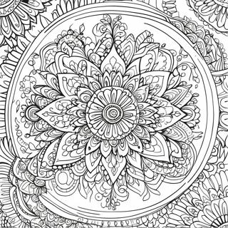Page à colorier mandala complexe | Page de coloriage Intriqué