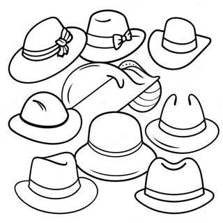 Page à colorier de chapeaux | Page de coloriage Chapeaux