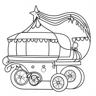 Page à colorier de char coloré | Page de coloriage Parade