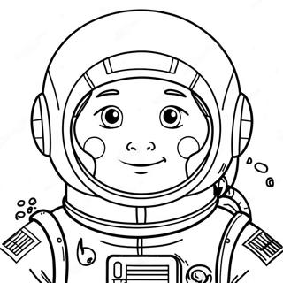 Page à colorier d'astronaute dans l'espace | Page de coloriage Astronaute
