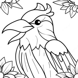 Page à colorier de corbeau | Page de coloriage Corbeau