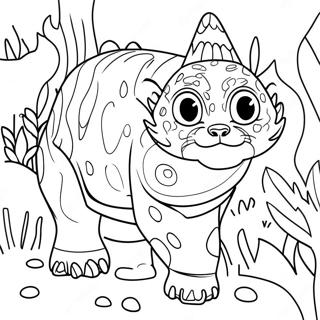 Page à colorier d'animal caché | Page de coloriage Caché