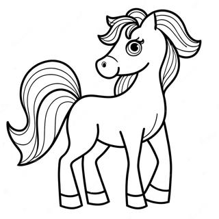 Page à colorier de poulain | Page de coloriage Poulain
