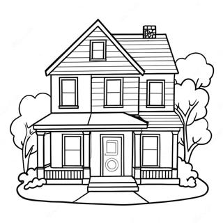 Page à colorier de la maison de poupées de Gabby | Page de coloriage Maison de Gabby