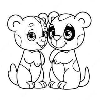 Page à colorier de Gabby et Pandy Paws | Page de coloriage Maison de Gabby