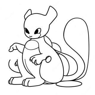 Page à colorier de Mewtwo | Page de coloriage Mewtwo