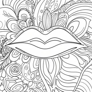 Page à colorier de lèvres | Page de coloriage Lèvres