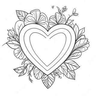 Page à colorier de cœur pour la Saint-Valentin | Page de coloriage Février