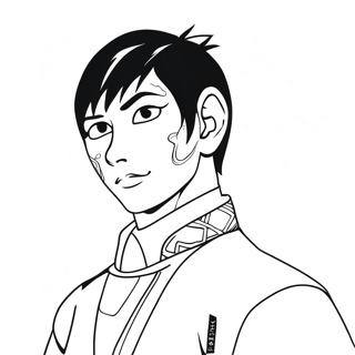 Page à colorier de Gojo Satoru | Page de coloriage Gojo