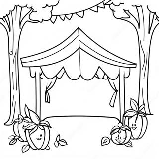 Page à colorier Sukkot | Page de coloriage Soukkot
