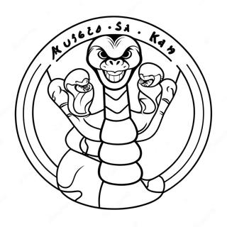 Page à colorier du logo Cobra Kai | Page de coloriage Cobra Kai