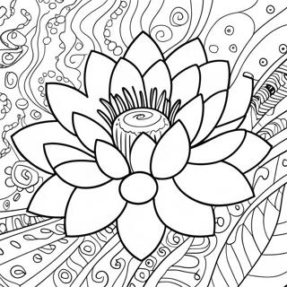 Page à colorier de fleur de lotus | Page de coloriage Lotus