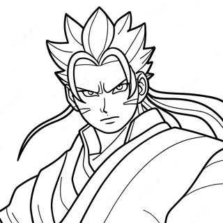 Page à colorier de Rengoku | Page de coloriage Rengoku