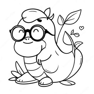 Page à colorier Banane mignonne avec des lunettes de soleil | Page de coloriage Banane