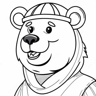Page à colorier Mascotte des Chicago Bears | Page de coloriage Ours de Chicago