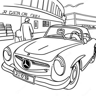 Page à colorier Mercedes | Page de coloriage Mercedes