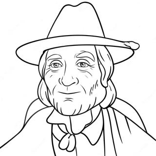 Page à colorier de pèlerin | Page de coloriage Pèlerin