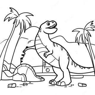 Page à colorier de Jurassic Park | Page de coloriage Parc Jurassique