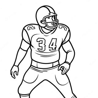 Page à colorier d'un joueur des Raiders en action | Page de coloriage Voleurs