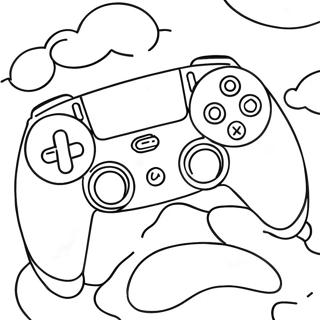 Page à colorier de la manette PlayStation 5 | Page de coloriage PS5