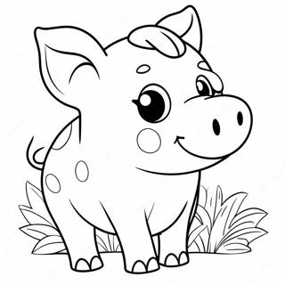 Page à colorier de mignon petit cochon | Page de coloriage Cochon