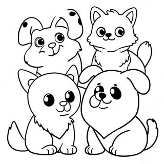 Page à colorier des amis poilus | Page de coloriage Amis Poilus