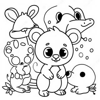 Page à colorier Animaux colorés à chercher | Page de coloriage Je Spy