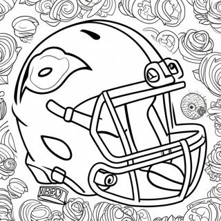 Page à colorier casques d'équipe NFL colorés | Page de coloriage Casque NFL