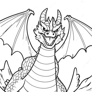 Page à colorier de King Ghidorah | Page de coloriage Roi Ghidorah