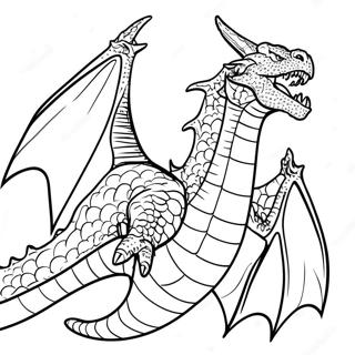 Page à colorier de King Ghidorah féroce rugissant | Page de coloriage Roi Ghidorah