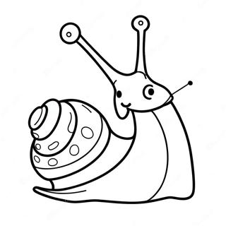 Page à colorier de limace mignonne en dessin animé | Page de coloriage Escargot