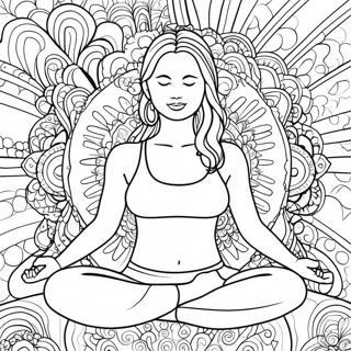 Page à colorier Yoga | Page de coloriage Yoga