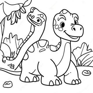 Page à colorier Le Temps des Dinosaures | Page de coloriage Le Temps d'avant