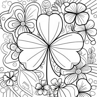 Page à colorier de trèfle irlandais | Page de coloriage Irlandais