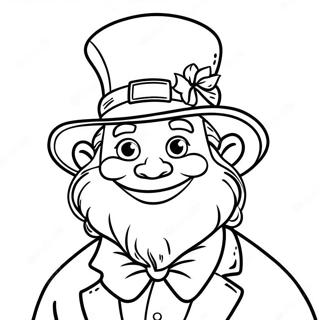 Page à colorier de leprechaun irlandais coloré | Page de coloriage Irlandais