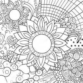 Page à colorier Dot Arts Colorée | Page de coloriage Arts de points