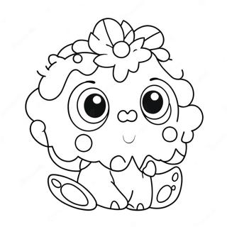 Page à colorier Num Noms Mignons avec Grands Yeux | Page de coloriage Num Noms