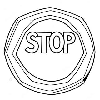 Page à colorier Panneau Stop | Page de coloriage Panneau d'arrêt