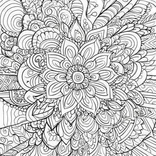 Page à colorier Mandala Sharpie Coloré | Page de coloriage Sharpie