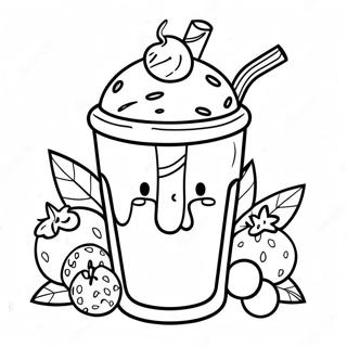 Page à colorier Milkshake | Page de coloriage Milkshake
