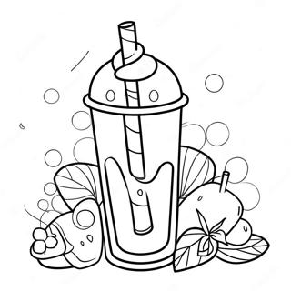 Page à colorier Milkshake au Chocolat Délicieux | Page de coloriage Milkshake