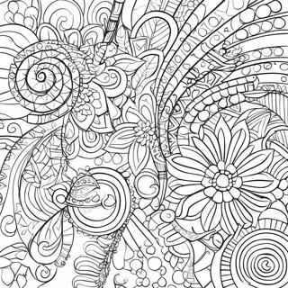 Page à colorier Motifs de Mosaïque Colorés | Page de coloriage Mosaïque