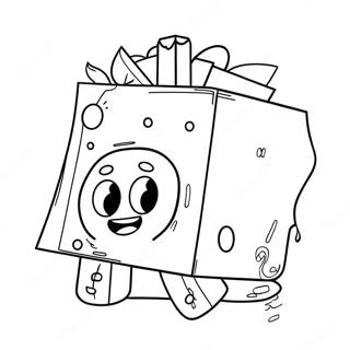 Page à colorier de Wubbox coloré en action | Page de coloriage Wubbox