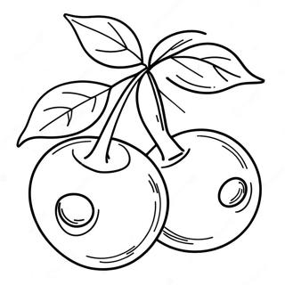 Page à colorier de cerises | Page de coloriage Cerises