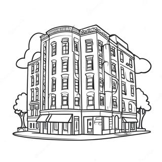 Page à colorier de bâtiments | Page de coloriage Bâtiments