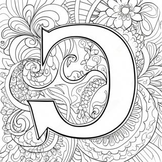 Page à colorier Lettre D | Page de coloriage Lettre D
