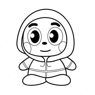 Page à colorier de gars timide | Page de coloriage Garçon Timide