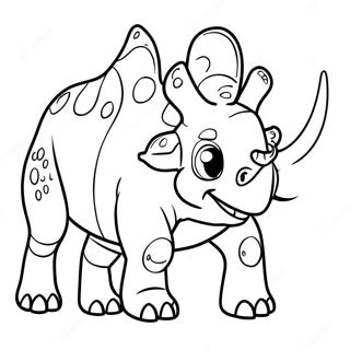 Page à colorier Tricératops | Page de coloriage Tricératops