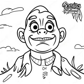 Page à colorier de frissons | Page de coloriage Frissons